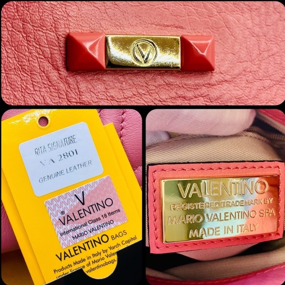 VALENTINO by MARIO VALENTINO โก Rita Pink Leather โก Shoulder Bag ๐ฒ Price to Sell - Picture 13 of 16